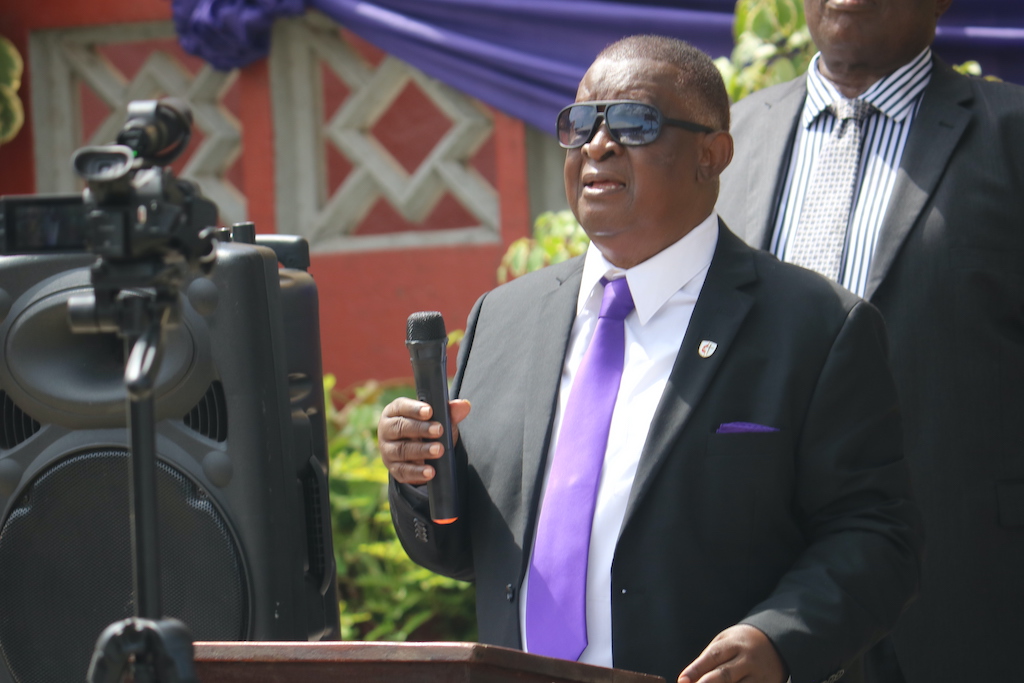 Prof. George Carew, the immediate past Vice Chancellor of the United Methodist University gives a speech at the unveiling ceremony. He said the United Methodist’s 