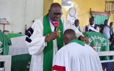 Bishop James Boye-Caulker Inducts Rev. Henry Gina Macavoray as Kenema District Superintendent and Pastor in Charge of Kercher Memorial UMC