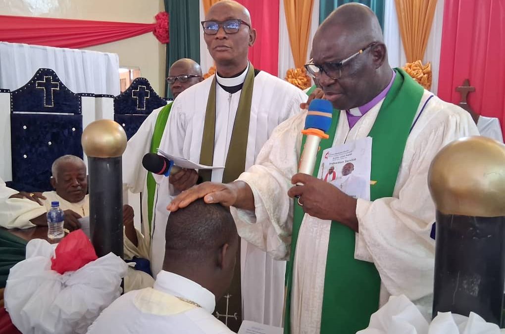 Bishop James Boye-Caulker Inducts Rev. Ibrahim Ansumana as District Superintendent and Pastor in Charge Gaston Memorial U.M Church