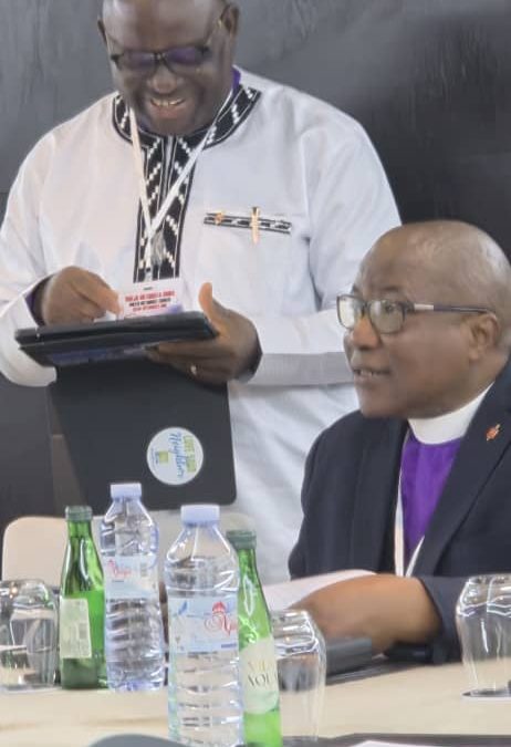 Bishop Boye-Caulker Leads Devotion at the African College of United Methodist Bishops Meeting in Angola. Luanda, Angola